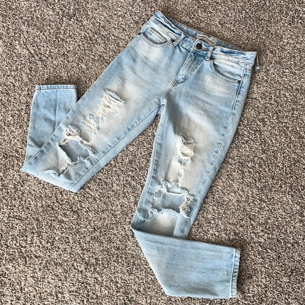 Almost Famous Light wash, distressed Jean